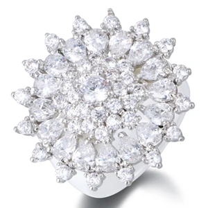 Обручальные кольца из стерлингового серебра, горячая Распродажа, женские кольца, AAA белый циркон, кубические элегантные кольца, женские керамические свадебные кольца - Цвет основного камня: White