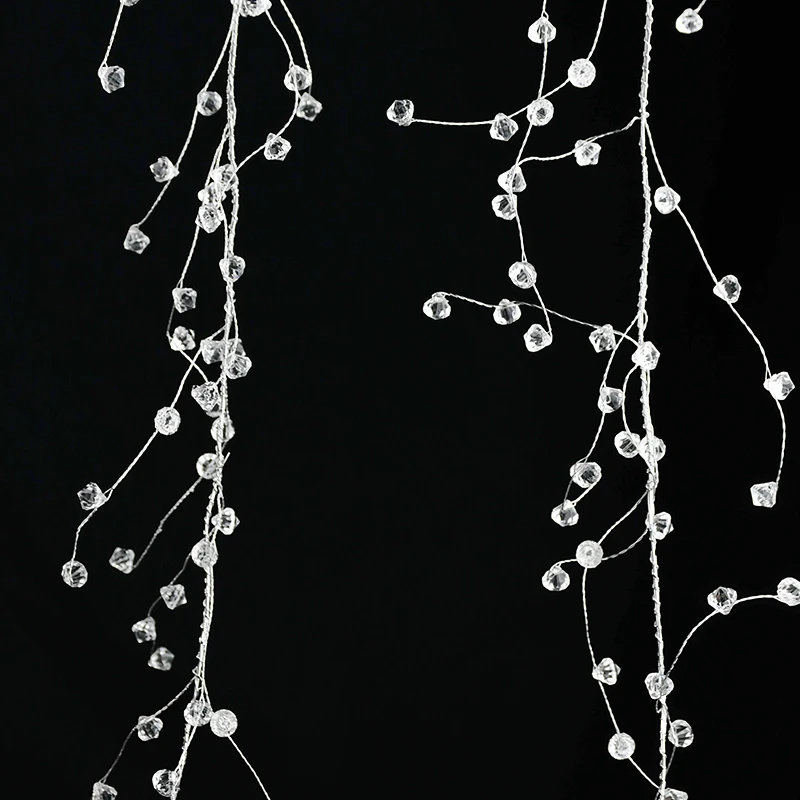100/120/150cm Acrylic Crystal Bead Curtain Clear Water Drop Diamond Shape Branch String Garland For Wedding Party Decor Supplies