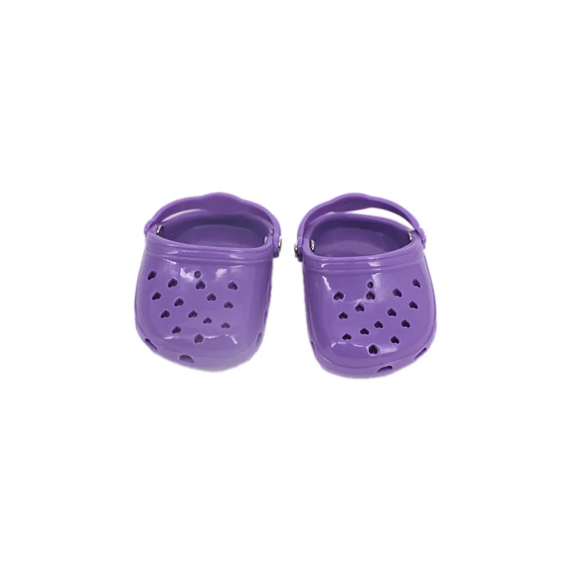 Doll Clothes Shoes Hole Sandal Plastic Shoes Fit 18 Inch American Dolls And 43cm Baby New Born Doll Our Generation Gift For Girl doll shoes barbie doll clothes