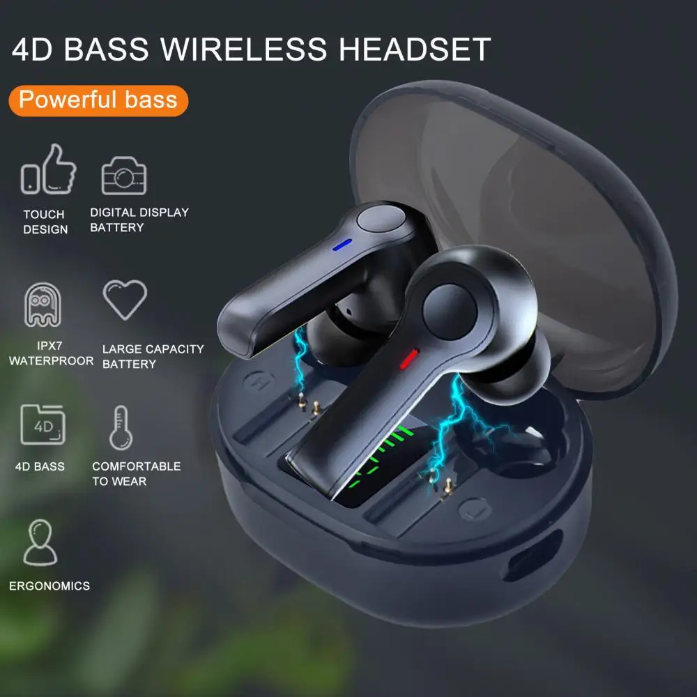R22 TWS 5.0 True Wireless Headset Waterproof Stereo In-Ear Earbuds HiFi Sports Business Earphone With Mic | Электроника