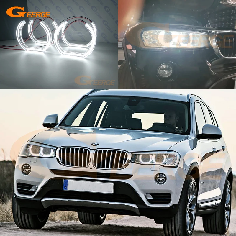 

Excellent DTM Style Ultra bright led Angel Eyes kit halo rings DRL For BMW X3 F25 2015 2016 2017 halogen headlight