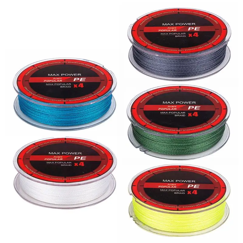 

1 Pc PE Multi-filament Rope 4-strand Fishing Line PE Weaving Strong Horse Braided Fishing Wire Wear-resistant Fishing Accessory
