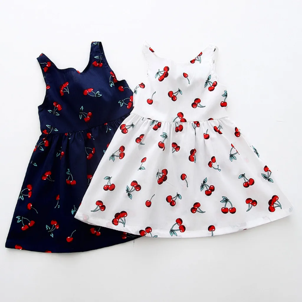 

Children's elegant dress for girls princess dress Toddler Girls Summer Princess Kids Baby Party Wedding Sleeveless Dresses H5