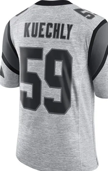 1 Cam Newton JERSEY 59 Luke Kuechly 22 Christian McCaffrey трикотажные изделия - Цвет: Grey  heibao