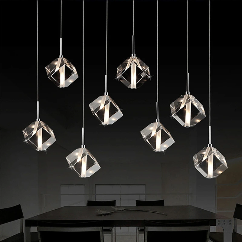 

Modern LED Crystal Pendant Lamp Nordic 7CM Hanging Lights for Home Bedroom Kitchen Living Room Restaurant Loft Fixture Luminaire