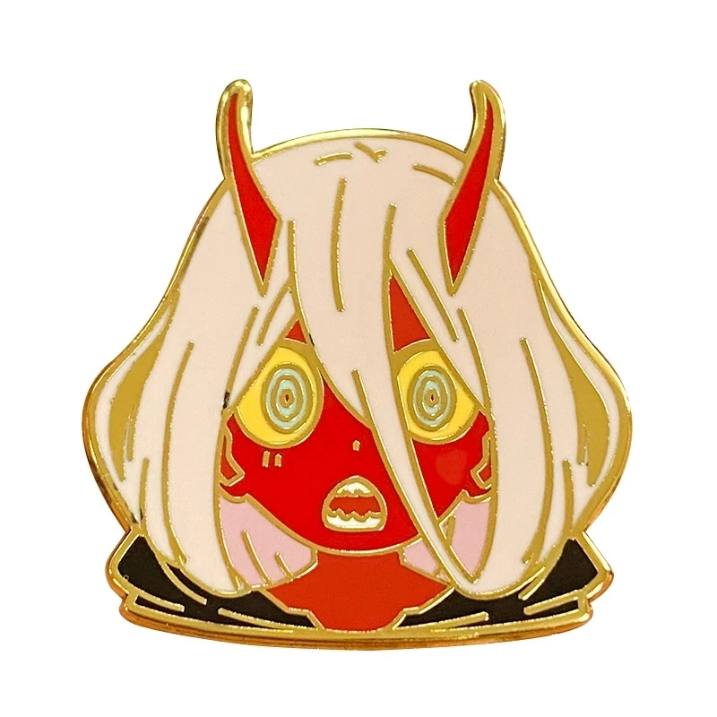 Darling In The Franxx Zero Two Kawaii Chibi Hard Smalto Pins Collect Anime Fans Flair Addizione Spilla In Metallo Cartoon Distintivi Con Risvolto