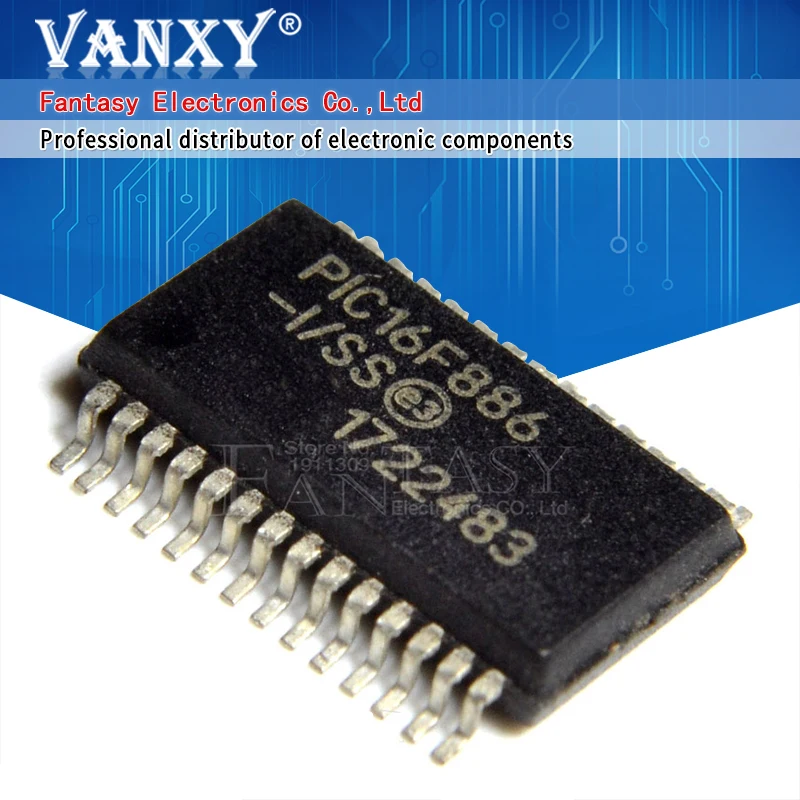 2 шт. PIC16F886 I/SS SSOP28 SSOP 16F886 28 SMD новый и оригинальный|ic flash|microcontroller smdic smd |