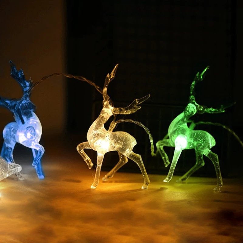 BRELONG sika deer, Рождественская гирлянда, светодиодный фонарь на батарейках, праздничные украшения, гирлянды, огни лося, 3M, 20 светодиодный s