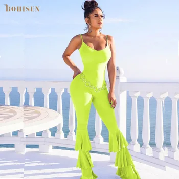 

BOHISEN African Jumpsuits For Women Dashiki Ankara Dresses Silm Super Elasticity Plus Size Riche African Clothes For Women