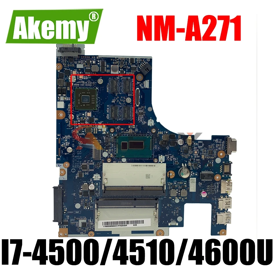 ACLU1/ACLU2 NM-A271 For Lenovo Ideapad G50 G50-70 Laptop motherboard with CPU I7-4500/4510/4600U DDR3 100% Fully Tested | Компьютеры и