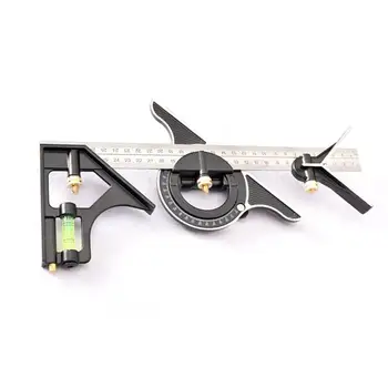 

300mm Professional Carpenter Tools Combination Square Angle Ruler Stainless Steel Protractor Multi-function Measuring Tool