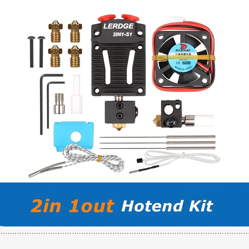 Комплект сопел для 3D-принтера 2IN1-S1 Hotend 2 цвета 0 4 сопла | Компьютеры и офис