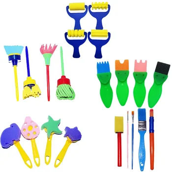 

21Pcs EVA Painting Brush Oil Watercolor Painting Tools Sponge Seal Handle Paint Brush DIY Graffiti Painting Brush Sponge Art Cra