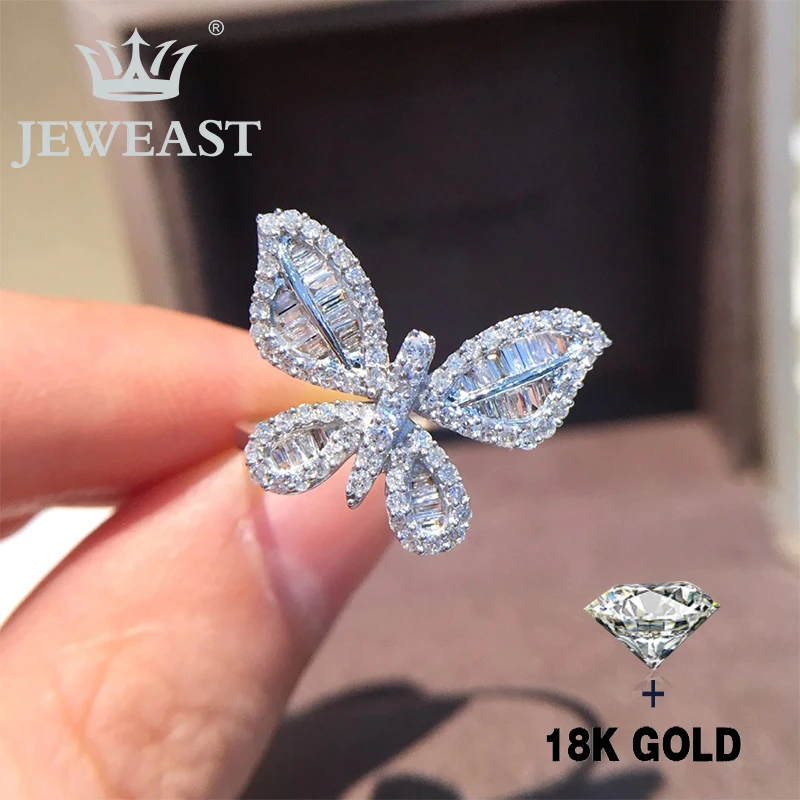 

Natural Diamond 18K Gold Pure Gold Ring Beautiful Gemstone Ring Good Upscale Trendy Classic Party Fine Jewelry Hot Sell New 2019