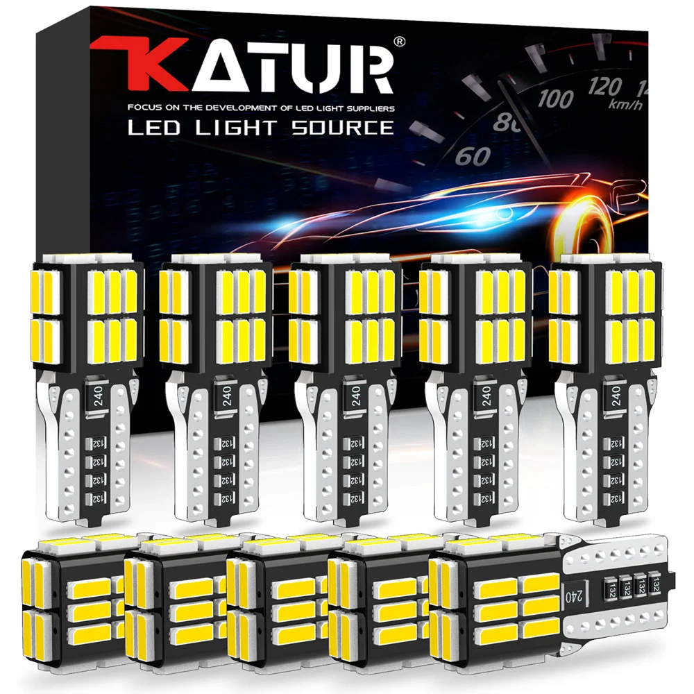 Katur 10x T10 интерьер светильник W5W Led Canbus 168 194s для Защитные чехлы сидений сшитые