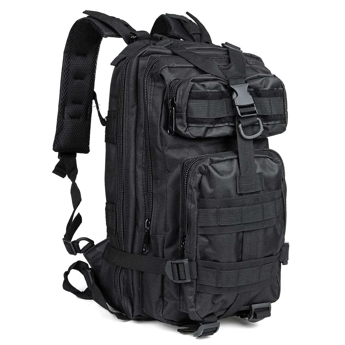 Black 30L водонепроницаемые уличные сумки военный рюкзак тактический армейский спортивный кемпинг походный треккинг Сумка рыболовный охотничий Камуфляжный Рюкзак - Цвет: Black