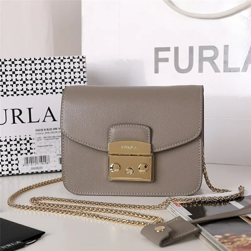Оригинальные женские сумки FURLA, высококачественные женские кожаные сумки Furla серого цвета, размеры S 16,5 см x 12 см x 8 см - Цвет: 1