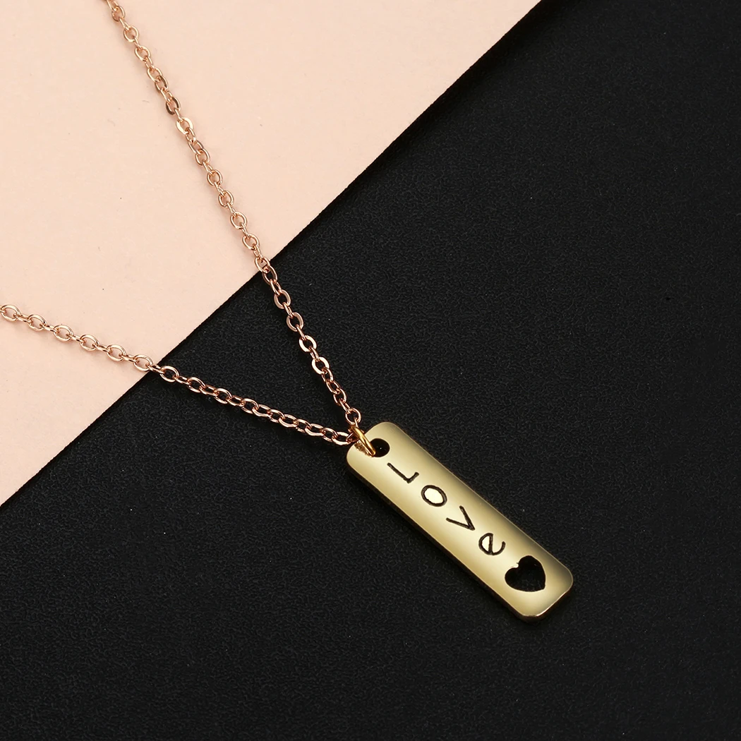 Cxwind Vertikal Tag Cinta Huruf Kalung 
