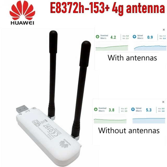 Huawei E8372 E8372h-153 4g Wifi Stick With 2pcs Antenna - Network.