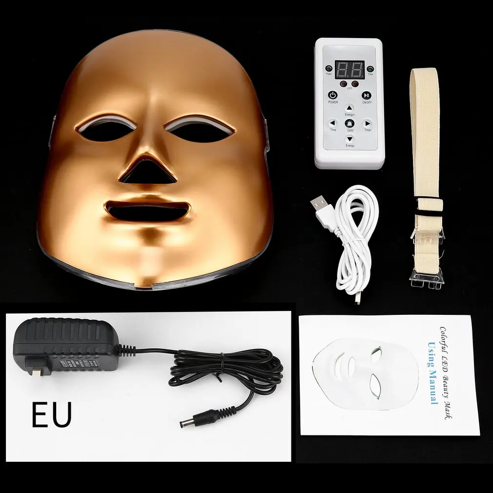 Корейская фотодинамическая светодиодный маска для лица для домашнего использования инструмент красоты против прыщей, для омоложения кожи светодиодный фотодинамическая маска для лица