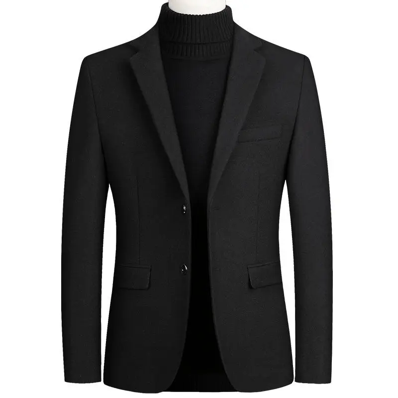 Winter Wool Coat Men Woolen Overcoat Casual Wear Black Blend Coat Male Long Sleeve Tops Classic Office Wear Plus Size Clothing Winter Wool Coat Men Woolen Overcoat Casual Wear Black Blend Coat Male Long Sleeve Tops Classic Office Wear Plus Size Clothing