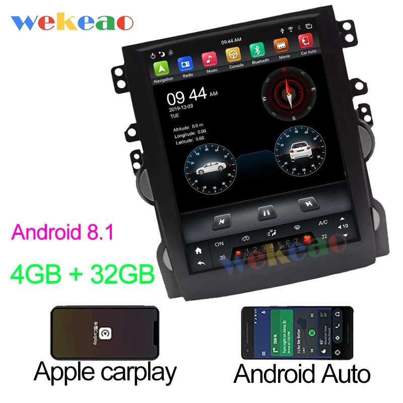 Wekeao вертикальный экран Tesla style 12,1 ''Android 8,1 автомобильный dvd мультимедийный плеер Авто gps навигация для NISSAN X-TRAIL Qashqai - Цвет: Android Car Radio