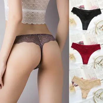 

Women Lace Floral Low Waist Underwear Panties Ladies Sexy G-string Lingerie Thongs Knickers Panties Women's Intimates