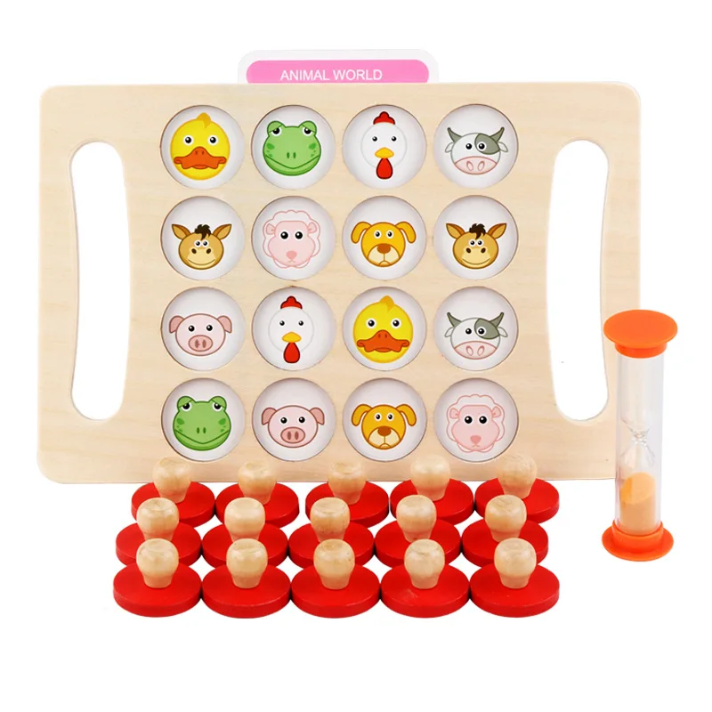 

Wood Mom Children Wood Parent And Child Interactive Brains ji yi qi Board Game of Chess Educational Early Childhood Toy Special