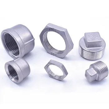 

SS304 Stainless Steel Water Pipe Fittings Hex Nut / Tube Cap / Plug 1/8" 1/4" 3/8" 1/2" 3/4" 1" 1-1/4" 1-1/2" BSP Thread