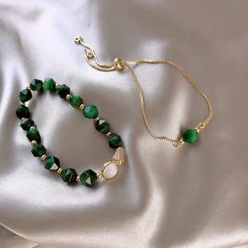 

Korean-style Trendy Blue Crystal Stone Bracelets Women's 2 Pieces Bracelets Non-mainstream Design Simple Bracelet Ornament