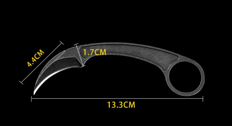 HS инструменты из нержавеющей стали Ручка для охоты на открытом воздухе, выживания, тактический и EDC, фиксированное лезвие Karambit коготь нож с K оболочкой