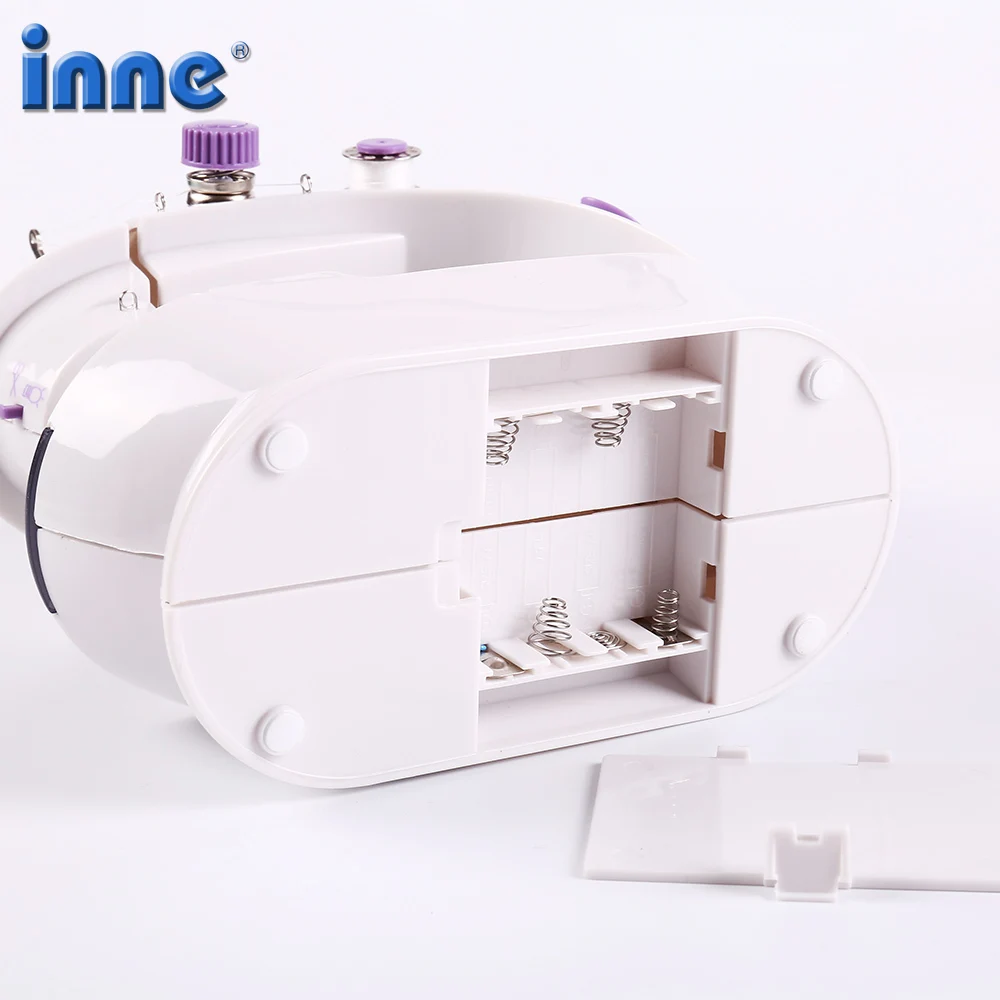 Sewing Machine INNE Sewing Machine Portable Mini Desktop Foot Pedal Night Light Household Straight Line Cutter Automatic Winding Mending