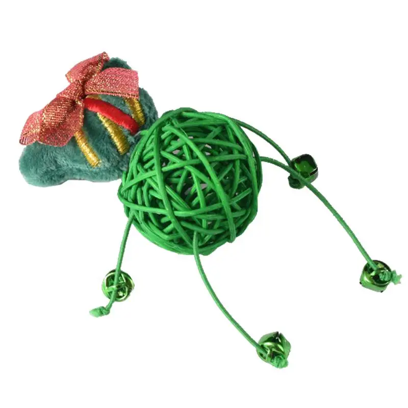 

Christmas Cat Toy Creative Cartoon cat toys interactive ball Rattan balls cat toy navidad playing puzzle toy for cat 