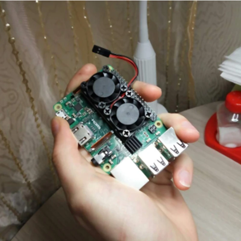 Aokin для Raspberry Pi 4 Модель B двойной вентилятор с радиатором Ultimate двойные Охлаждающие вентиляторы, охладитель опционально для Raspberry Pi 3/3B+/4B