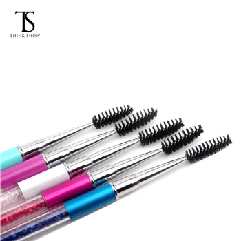 

THINKSHOW Eyelash Rhinestones Handle Brush Cosmetic Brushes Set Makeup Brushes Mascara Wands Applicator Spoolers EyeLashes Tools