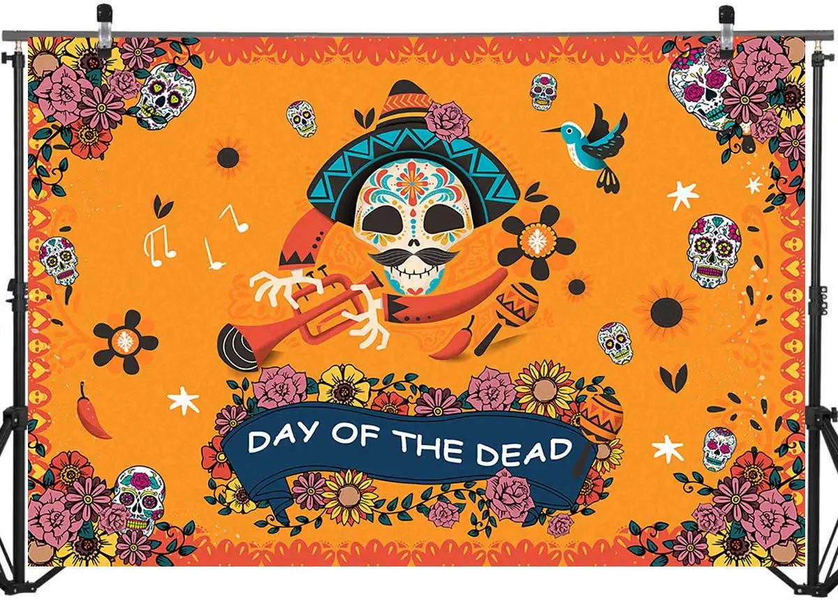 Мексиканский милый Череп фон Dia De Muertos все душ день фоны