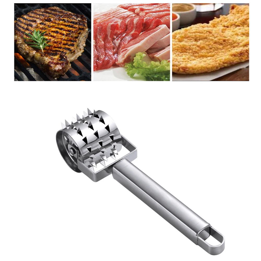 

Stainless Steel Kitchen Rolling Needle Meat Hammer Punch Needle Beaf Steak Meat Tenderizer Mallet Hammer Knife Cooking Tools