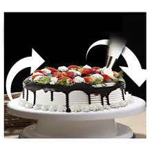 Противоскользящие Инструменты для выпечки со шкалой торта монтажный стол свет и стабильный торт проигрыватель DIY Форма для торта Пластиковая форма для торта