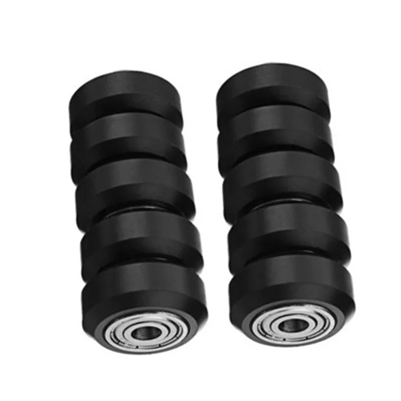 10x колеса POM V-type Groove направляющее колесо линейный+ шарикоподшипник Большой шкив для 3D-принтеров аксессуары OuterxHole диаметр 24x5 мм
