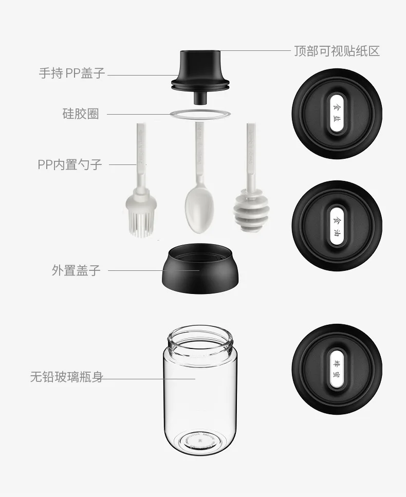 19 влагостойкая ложка с крышкой одна бутылка с ароматом ничего не приводит стекло к аромату горшок бутылка для меда Taobao
