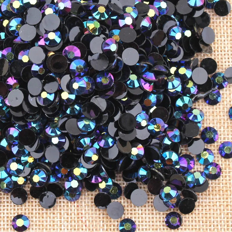 2-6mm 1000Pcs 젤리 핑크 라운드 수지 라인 석 크리스탈 클리어 AB 플랫 백 의류 3D 네일 장식 전화 아트 접착제