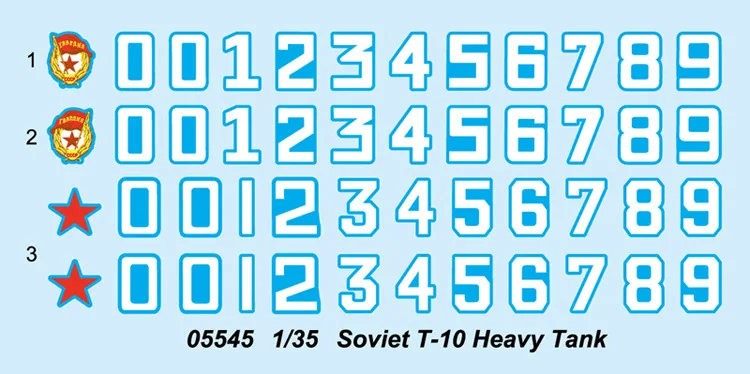 TRUMPETER 05545 Сборная модель 1/35, тяжелый танк с металлическим стволом для T-10 Советского Союза