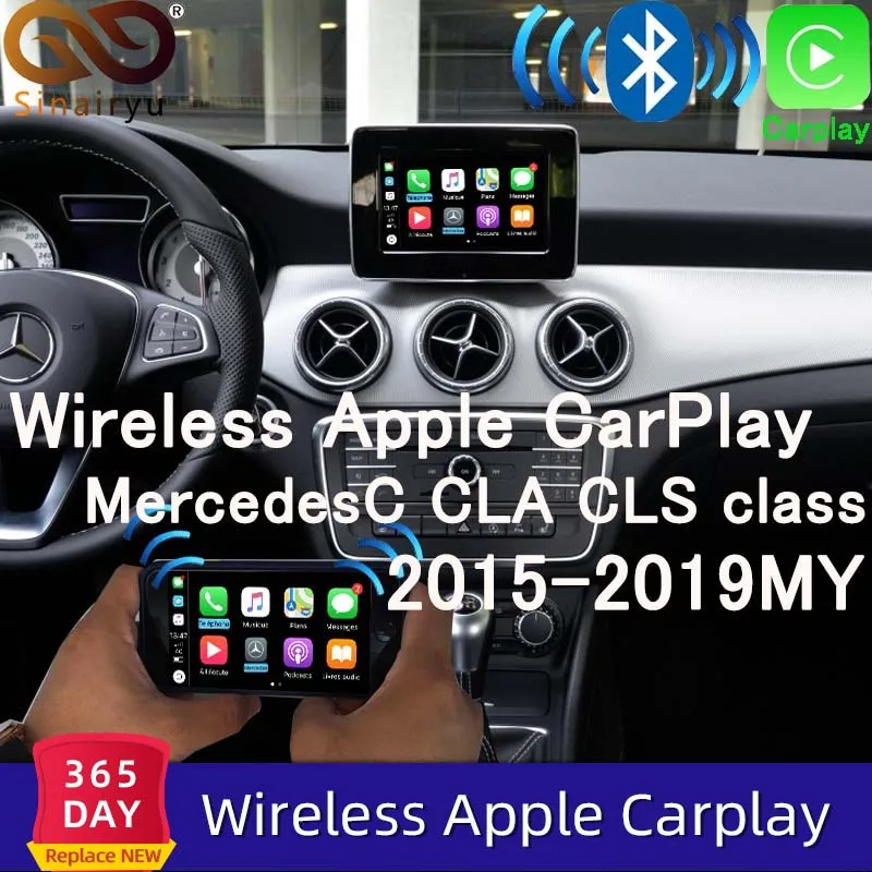 

Sinairyu Wifi Wireless Carplay Android Auto Mirror Retrofit for Mercedes C CLA CLS class NTG 5.1 5.2 5.5 support Reverse Camera