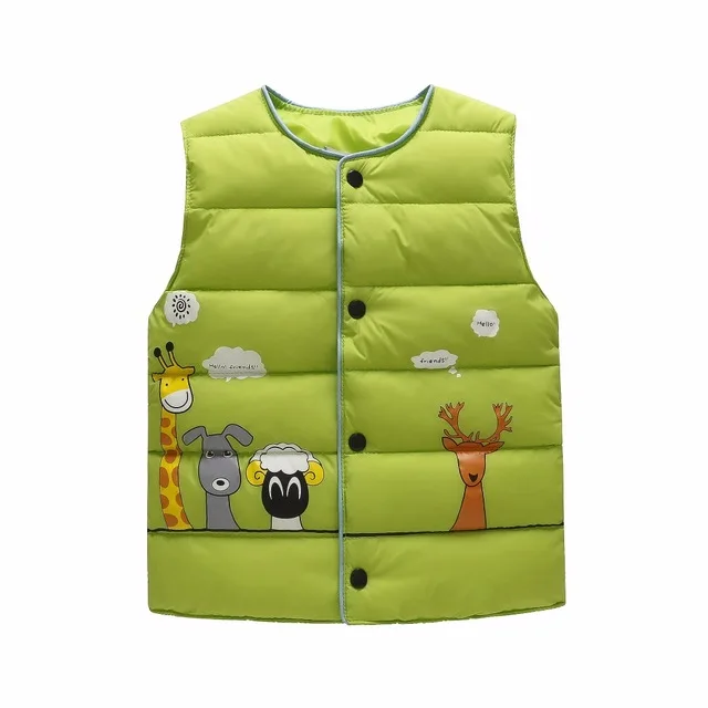 Розничная, лидер продаж года, новая стильная куртка с Минни Маус из полиэстера для девочек зимнее плотное теплое пальто из хлопка для малышей Красивая верхняя одежда для детей возрастом от 2 до 6 лет - Цвет: Армейский зеленый