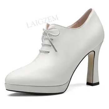 

LAIGZEM Celebrity Women Ankle Boots Crystal Side Zip Suede Slim High Heels Short Booties Prom Wedding Shoes Woman Size 33 39 40