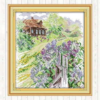 

Country Path Patterns Counted Cross Stitch Kit Sale Stamped Kits 14CT 11CT Embroidery Thread Set DIY Handmade Home Decor Crafts