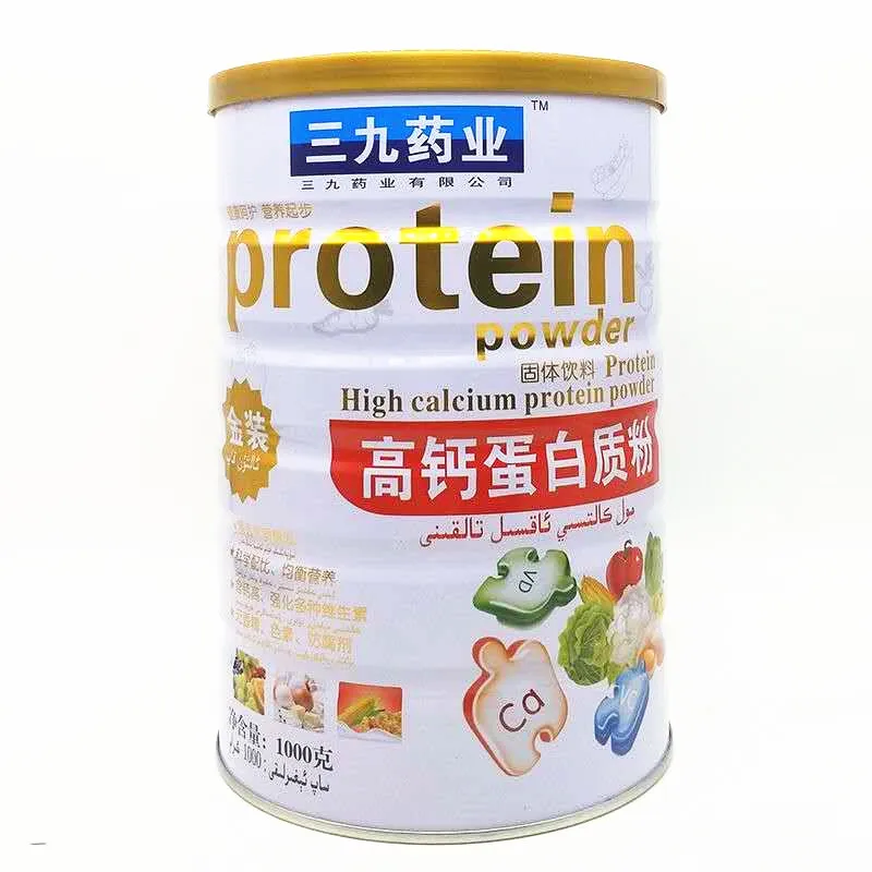 Девять фармацевтических белков порошок высокого кальция белок 1000 г Олово один