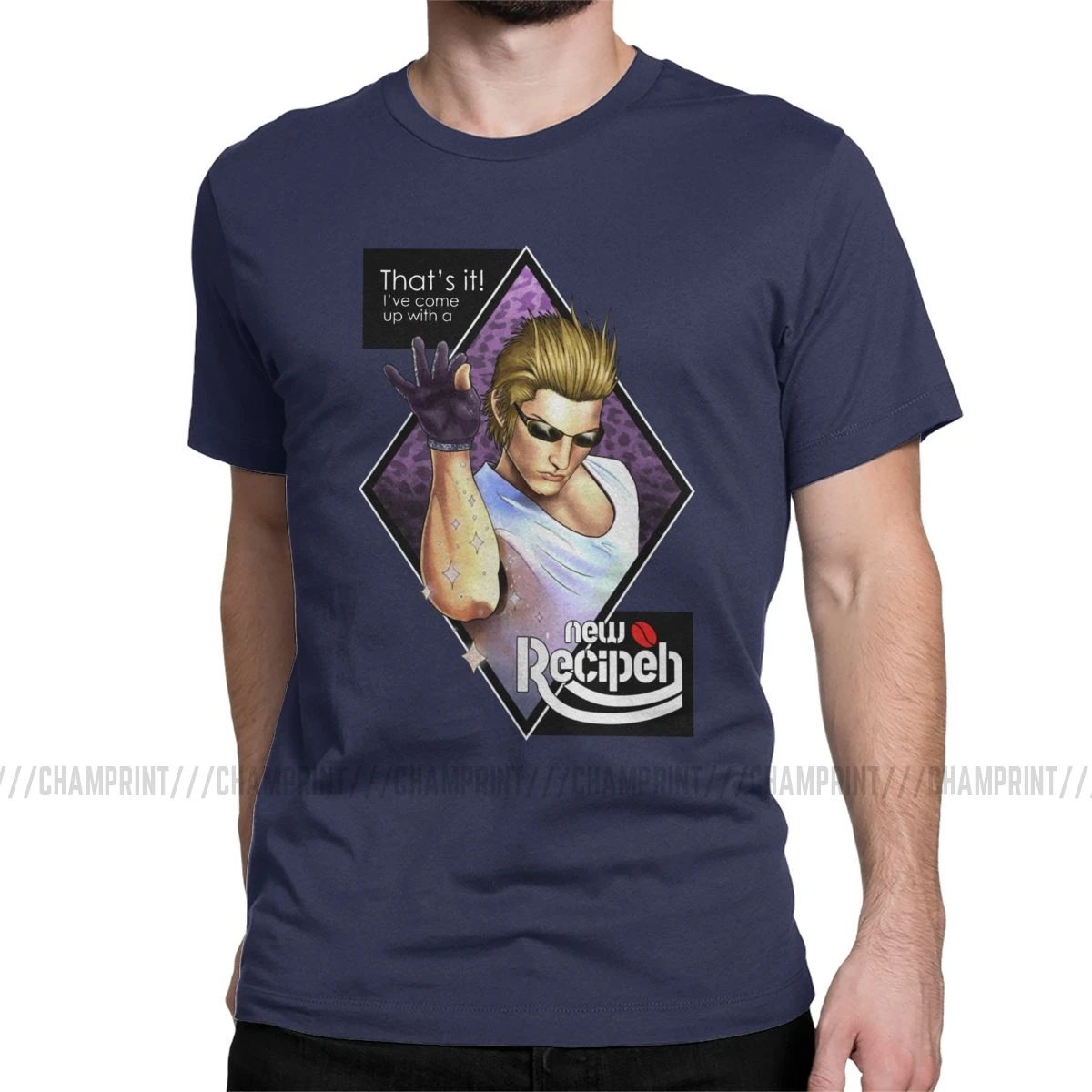 Ignis, новинка, Recipeh, Мужская футболка, Final Fantasy, видео игра, Забавные футболки, короткий рукав, круглый вырез, футболка, хлопок, летняя одежда - Цвет: Тёмно-синий
