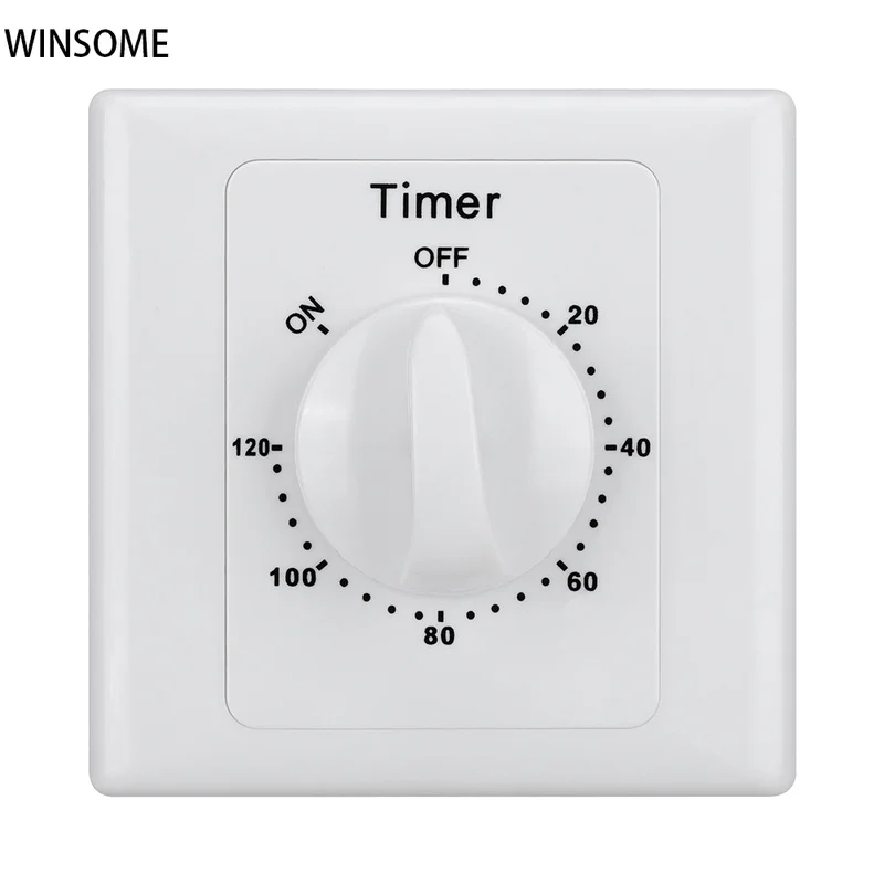 

10A 120Min Timer Plug Control Switch Socket AC 220V Push Button Switch Smart Home Electronic Timer Switch with Bottom Box