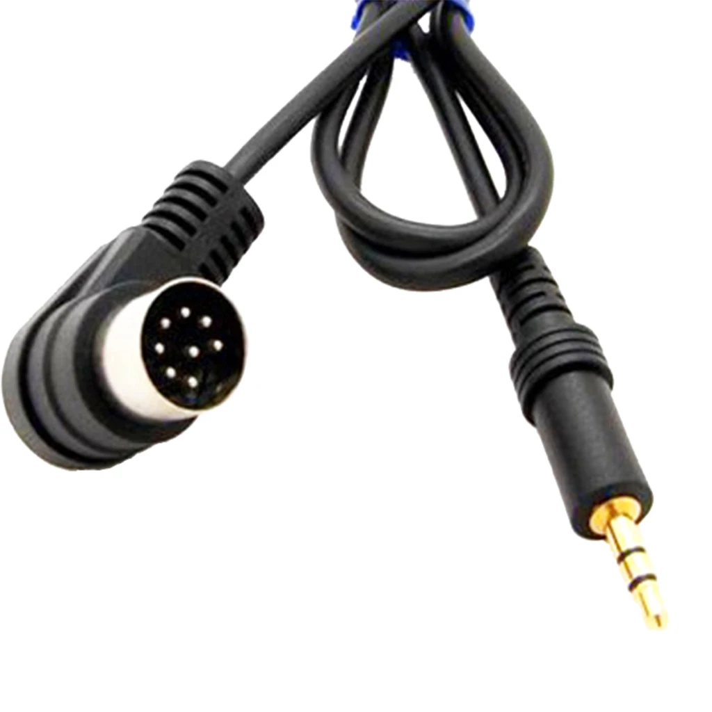 Easily Installed 3.5mm Mini Jack AUX 8Pin M BUS Audio Input Adapter Cable For Alpine